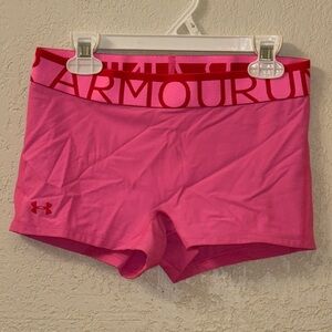 Under Armour Women's Vibrant Pink Athletic Spandex Shorts Sz Small
